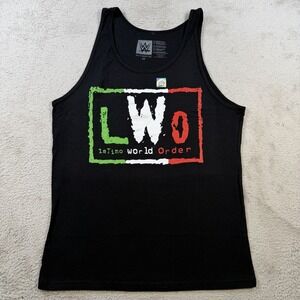 WWE LWO Tank Top Mens Medium Black Eddie Guerrero Latino World Order Mexico